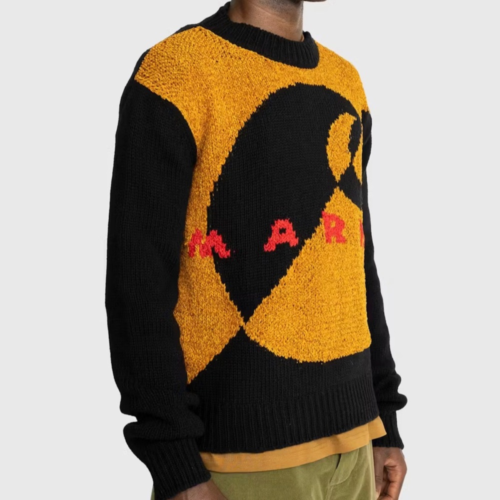 Marni x Carhartt knitwear Wool-Blend Intarsia Sweater NWT SUPER EXCLUSIVE RARE